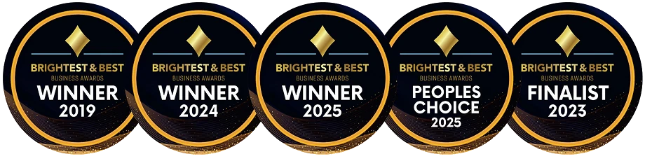 Brightest & Best Business Awards: Winner 2019, Winner 2024, Winner 2025, People's Choice 2025, Finalist 2023